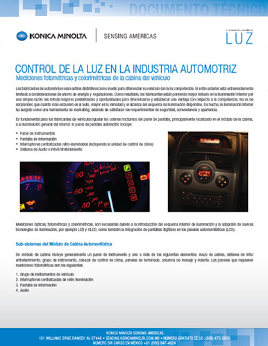 Control De La Luz En La Industria Automotriz | Konica Minolta Sensing