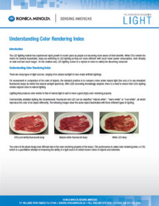 Understanding Color Rendering Index | Konica Minolta Sensing