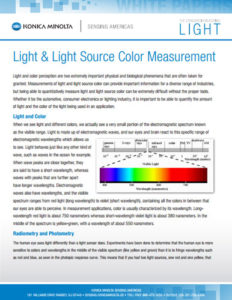 Light Source For Color Light and Light Source Color Measurement | Konica Minolta Sensing